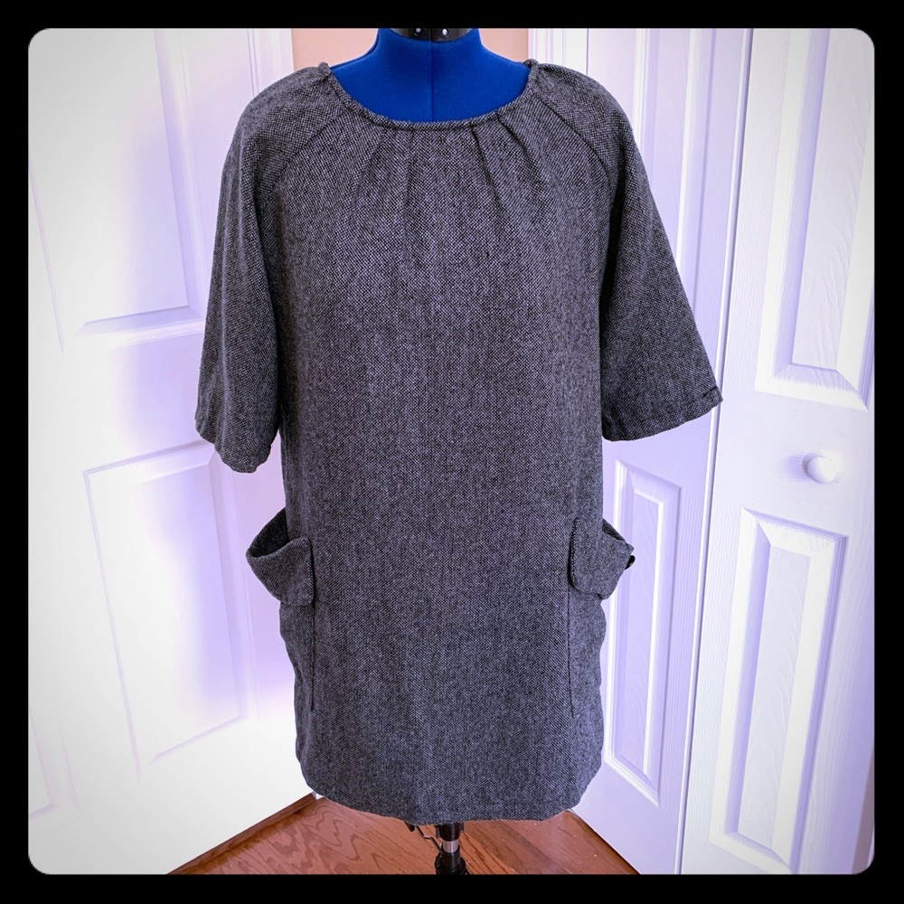 Black/gray tweed dress